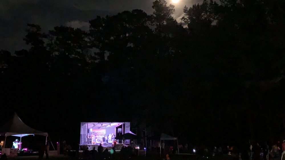 View of main stage with full moon in the sky