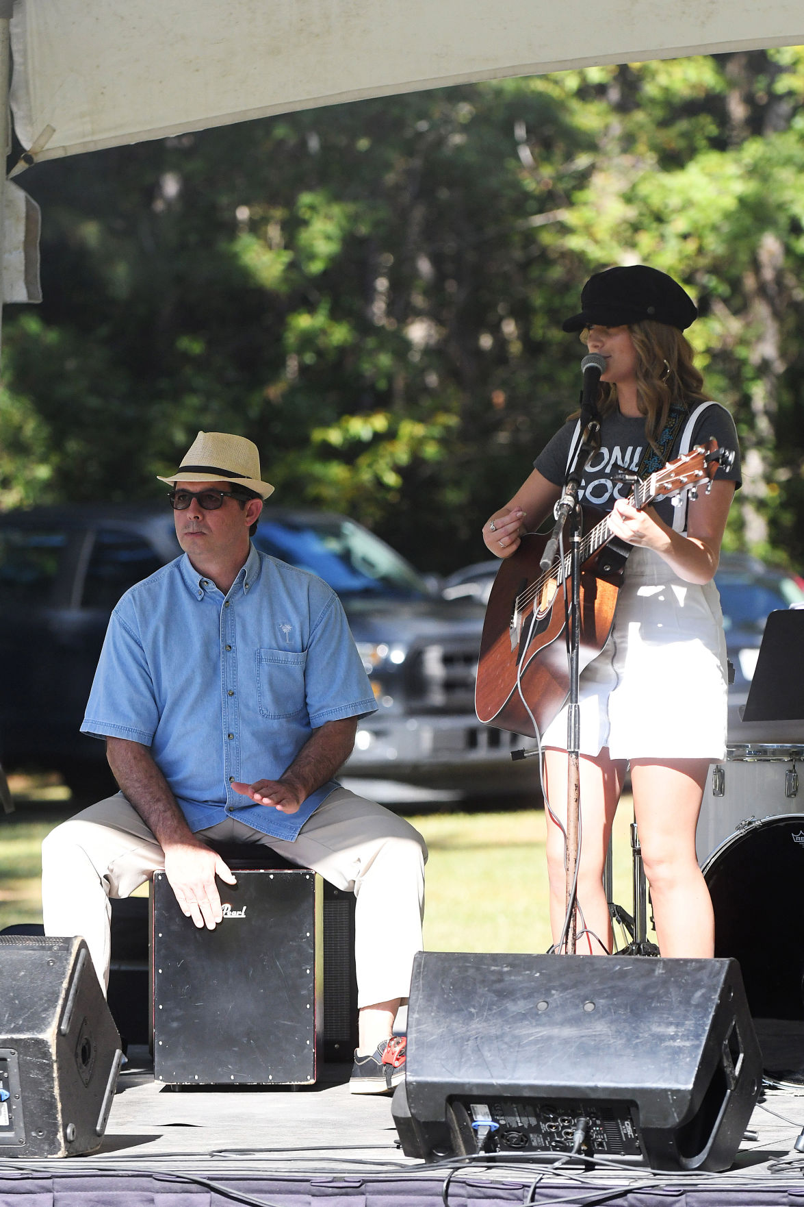 Faith Schueler and Robby Robbins perform on Friday, October 11, 2019 at the Edisto Blackwater Boogie held at Givhans Ferry State Park. By Joy Bonala